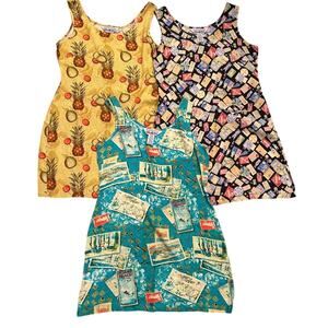 Weekend Traffic Vintage Sleeveless Mini Sheath Slip Dress Lot of 3 Sz MP Petite